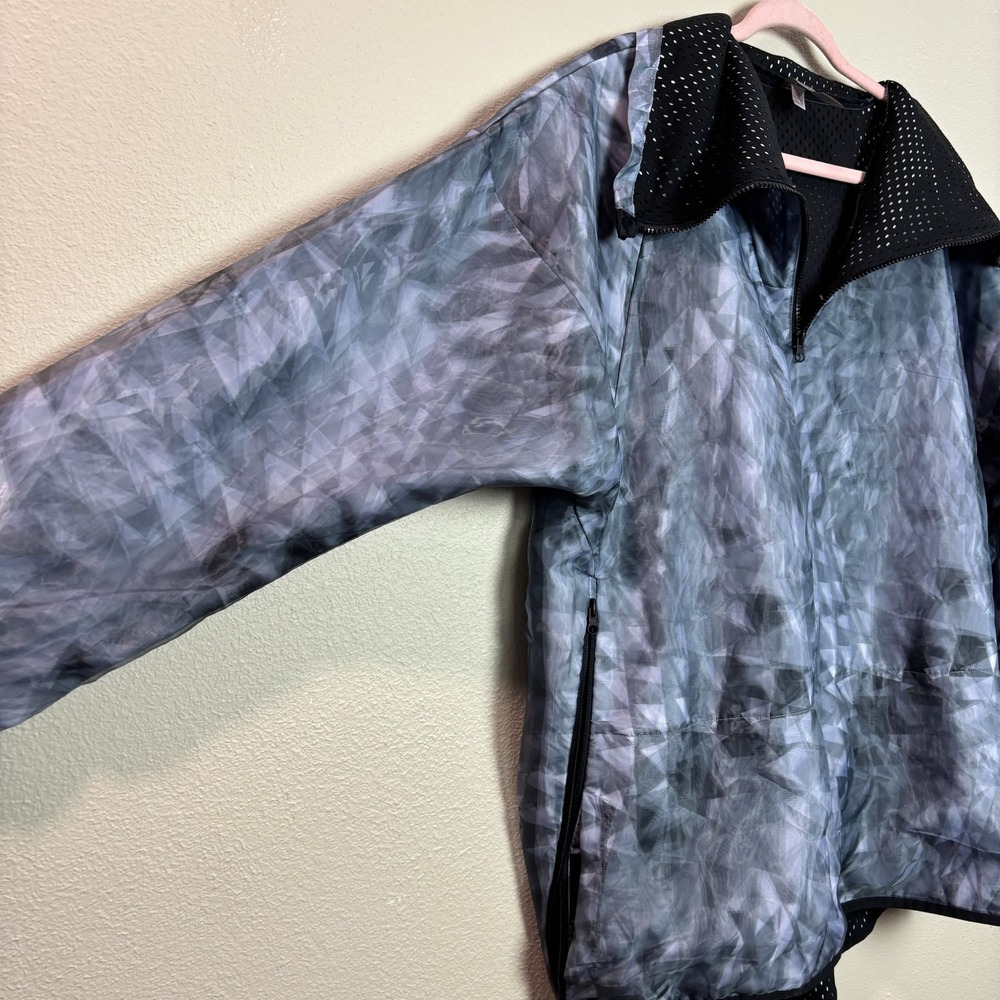 Champion Holographic Windbreaker Jacket Side Zip Vents‎ Funnel Neck Pockets 2XL - Picture 3 of 14